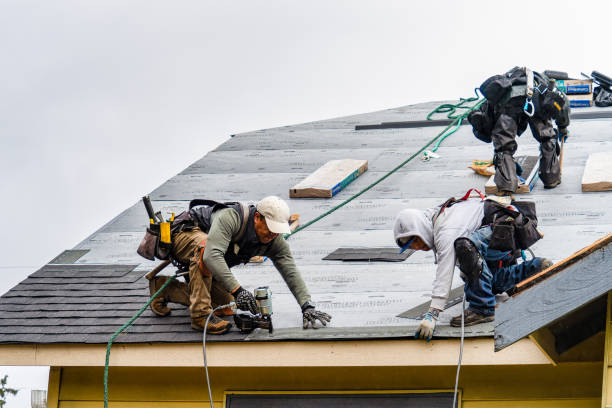 Professional Gutter Installation technician working in Northampton, PA